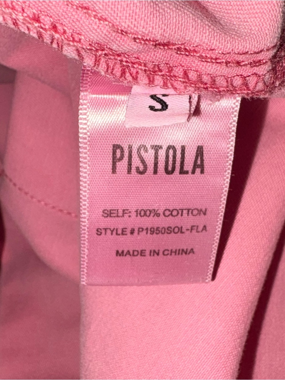 Pistola Pink Short Sleeve Button Front Utility Jumpsuit Straight Leg - Picture 5 of 7